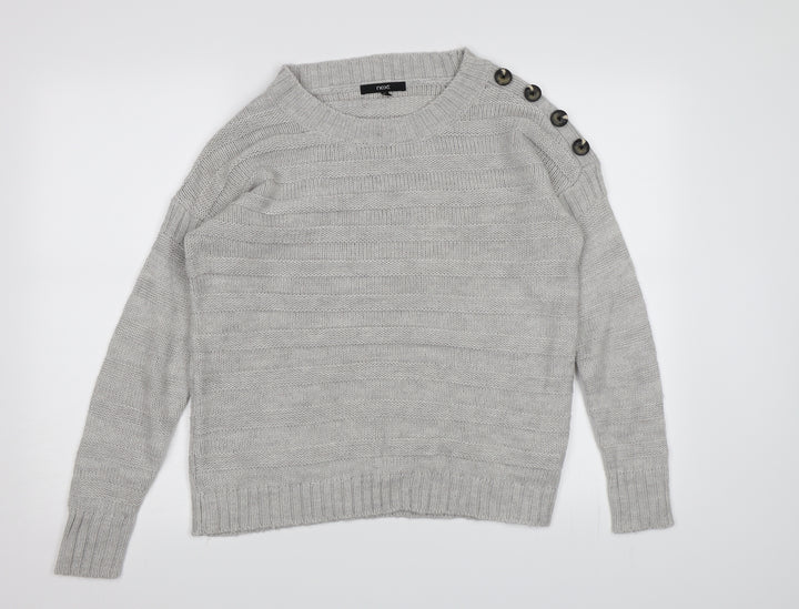 NEXT Womens Grey Knit Pullover Jumper Size S