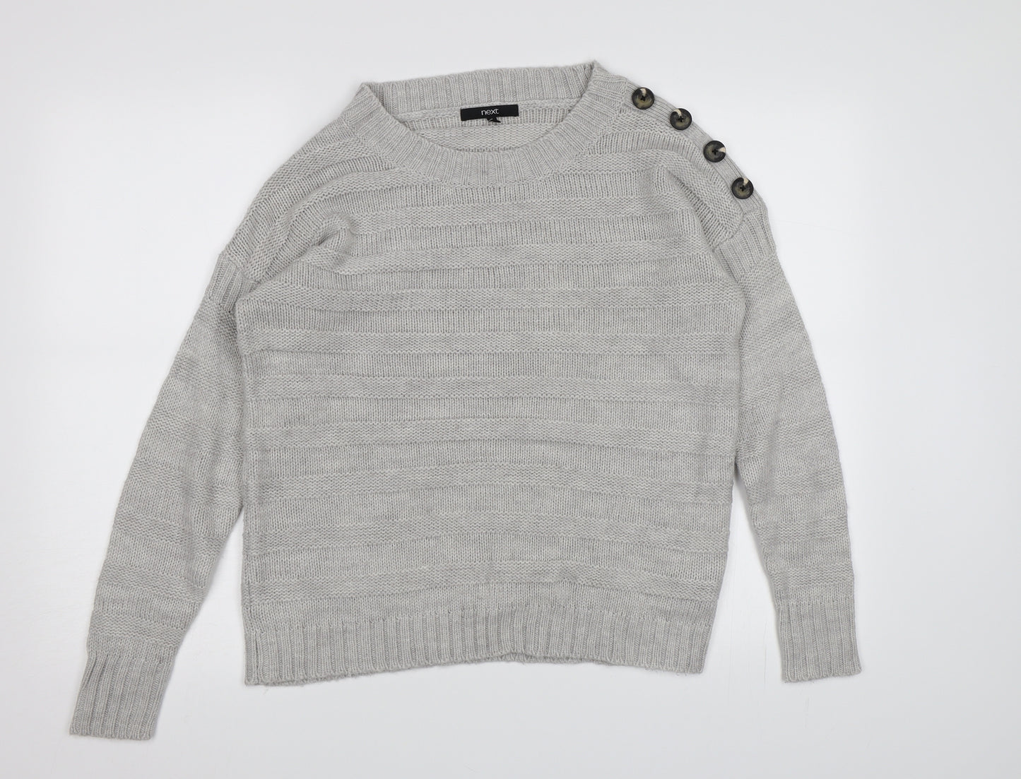 NEXT Womens Grey  Knit Pullover Jumper Size S