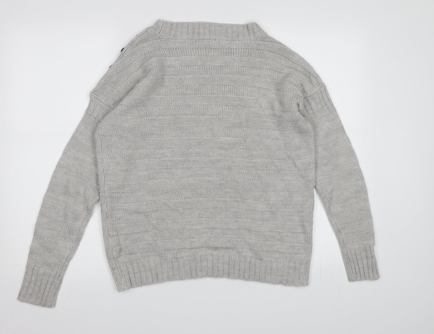 NEXT Womens Grey  Knit Pullover Jumper Size S