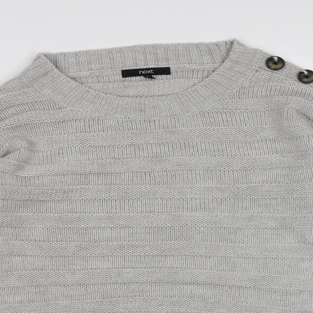 NEXT Womens Grey  Knit Pullover Jumper Size S