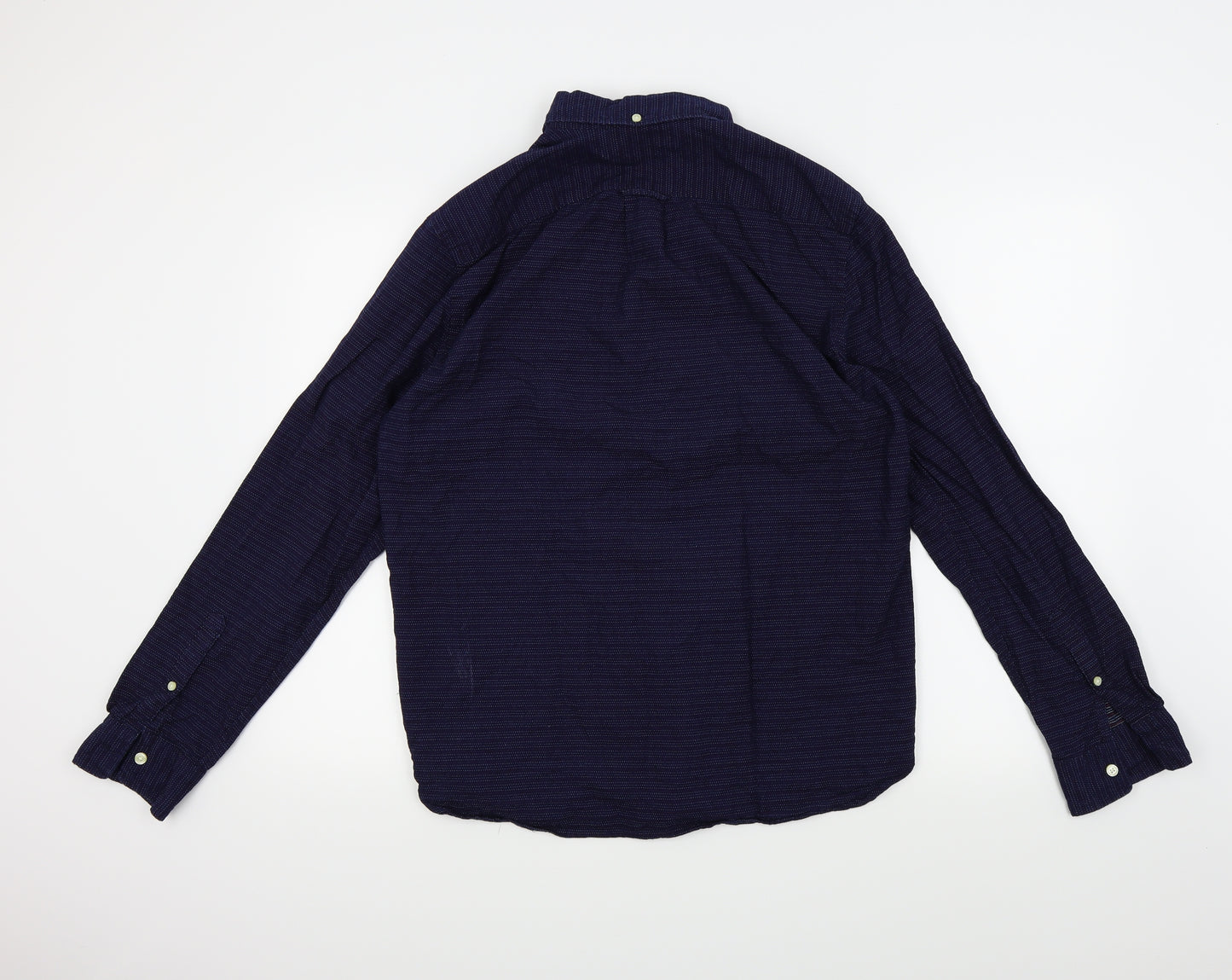 H&M Mens Blue    Button-Up Size M  - Front Pocket