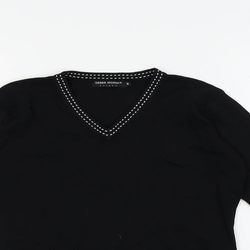 Debbie Morgan Womens Black   Pullover Jumper Size S