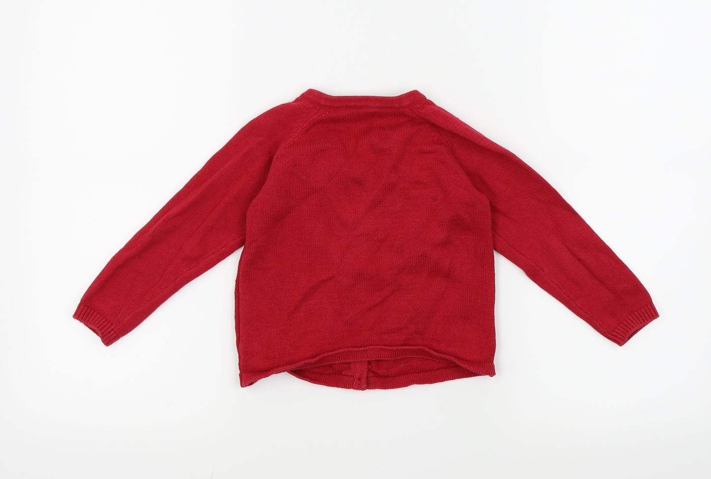 Nutmeg Girls Red   Cardigan Jumper Size 4-5 Years