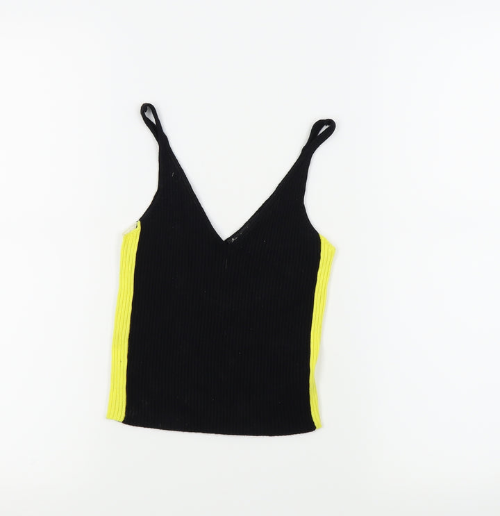 Stradivarius Girls Black Basic Tank Size M