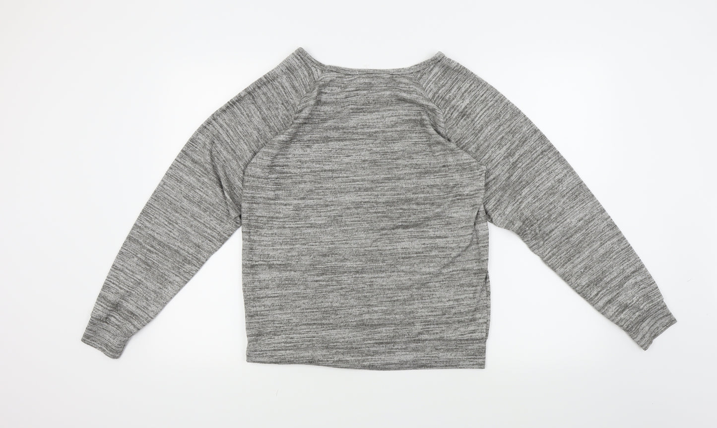 Primark Womens Grey Solid  Top Pyjama Top Size 6  - Harry potter
