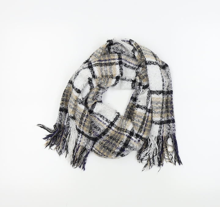 Preworn Womens White Check   Scarf