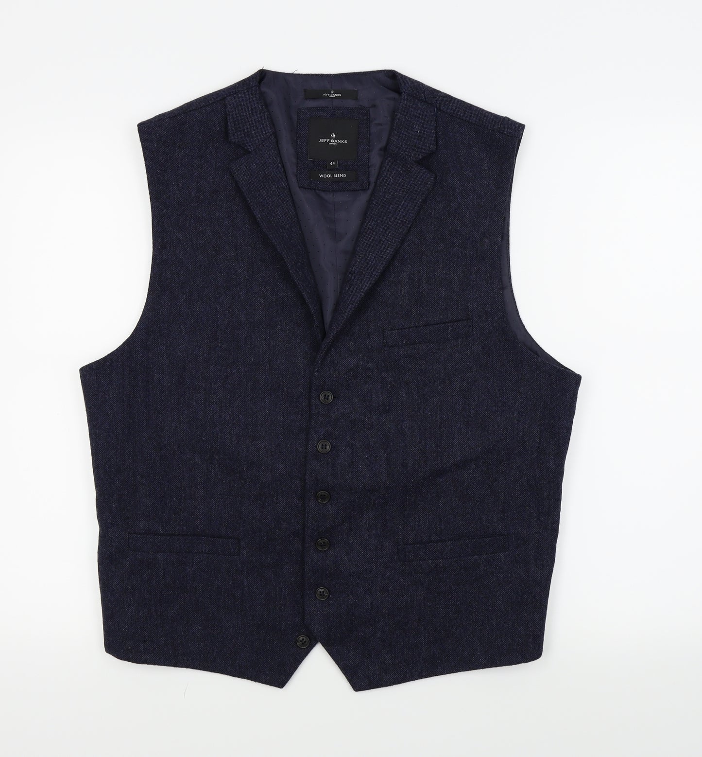 Jeff Banks Mens Blue   Jacket Waistcoat Size 44