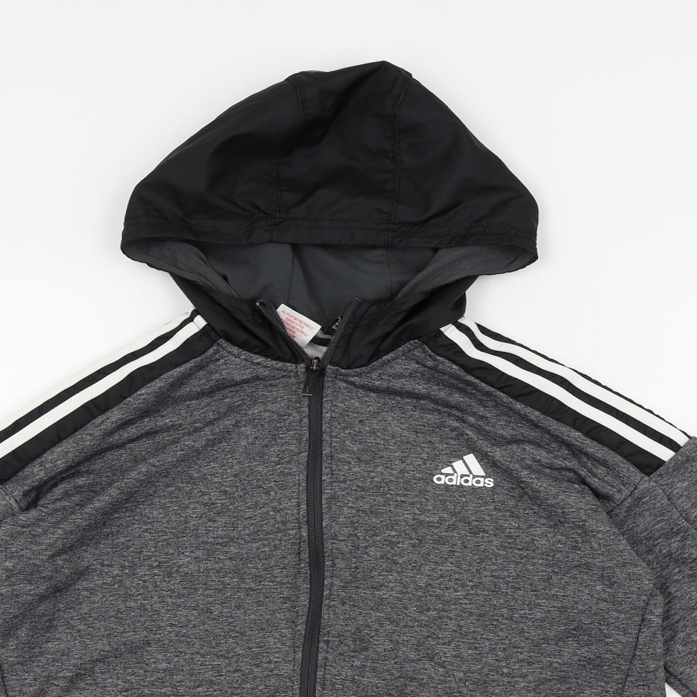 adidas Boys Grey   Jacket Coat Size 15-16 Years