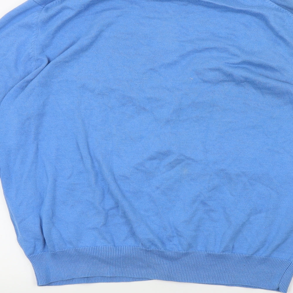 Lyle & Scott Mens Blue   Cardigan Jumper Size L