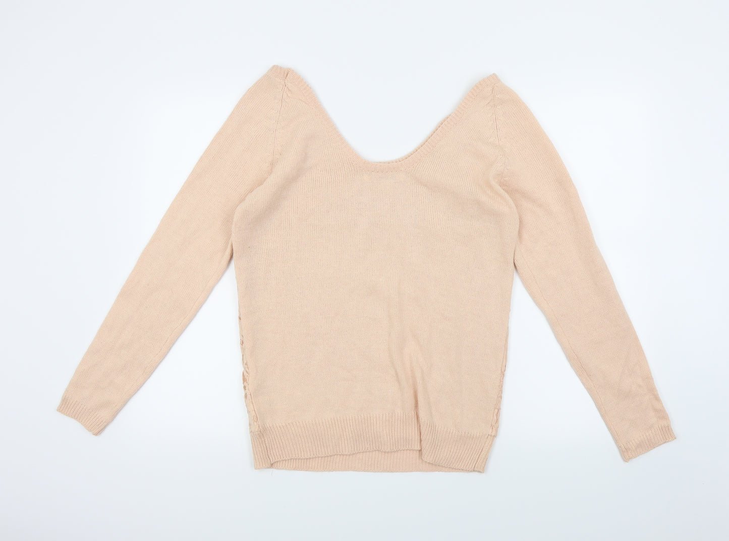 New Look Womens Pink Floral  Pullover Jumper Size 16