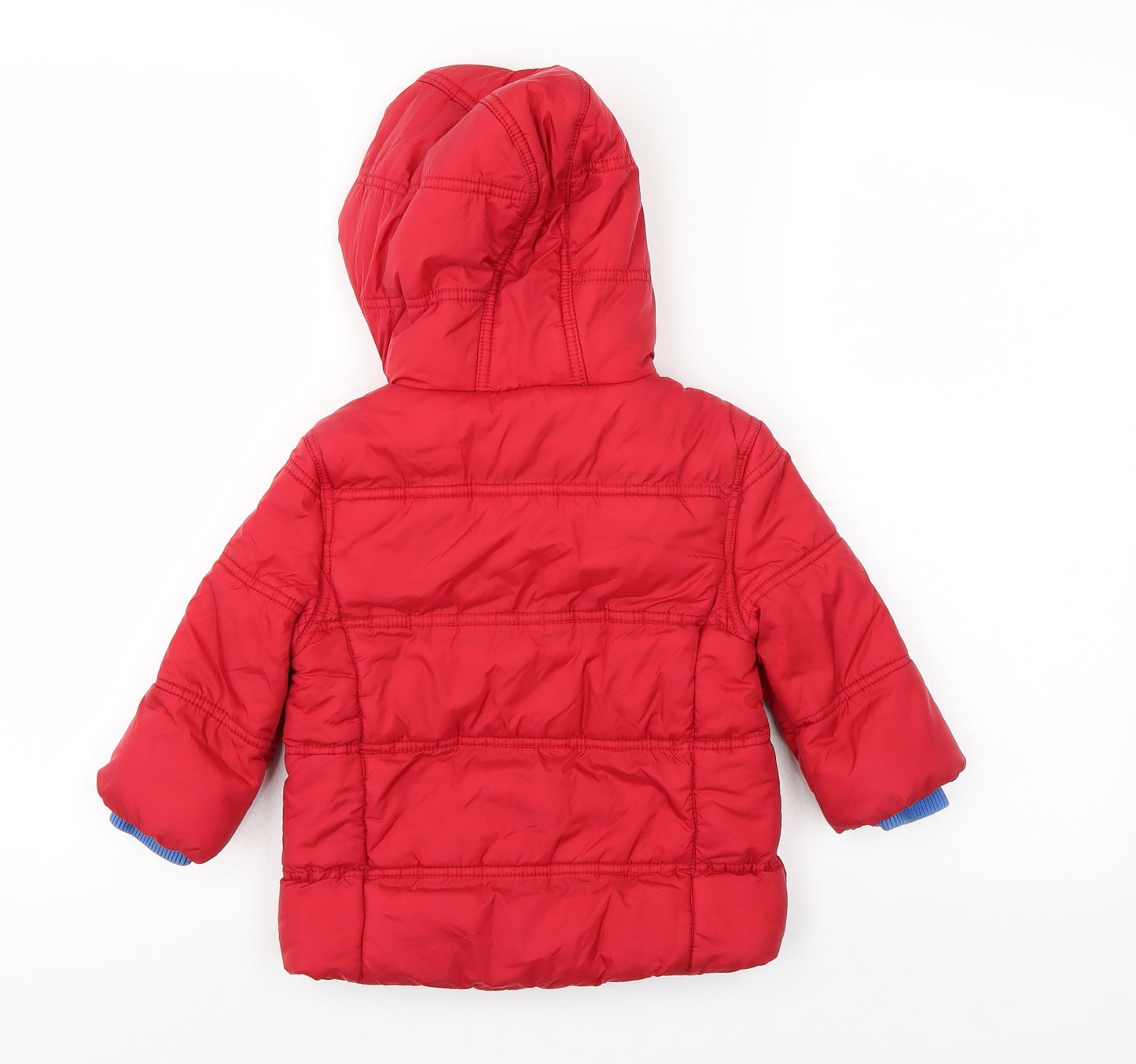 JoJo Maman Bébé Boys Red   Puffer Jacket Coat Size 18-24 Months