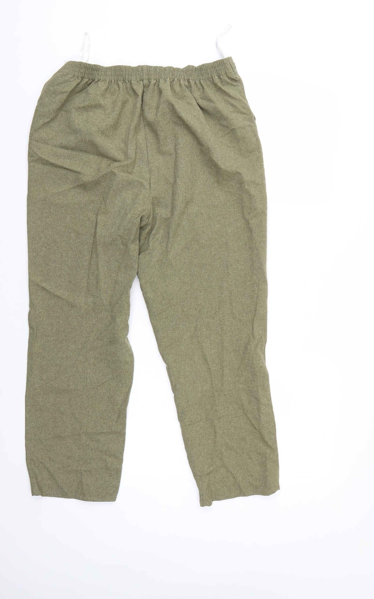 petite Womens Green   Cropped Trousers  L24 in