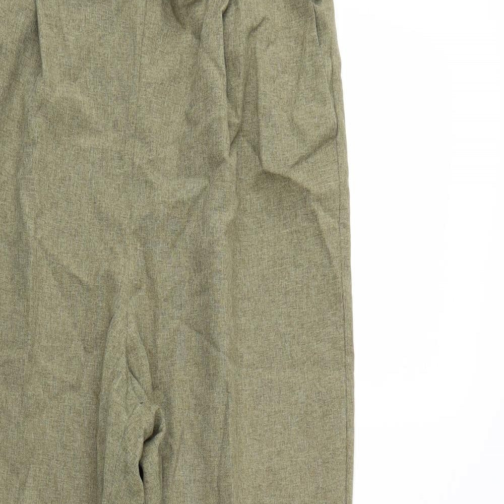 petite Womens Green   Cropped Trousers  L24 in