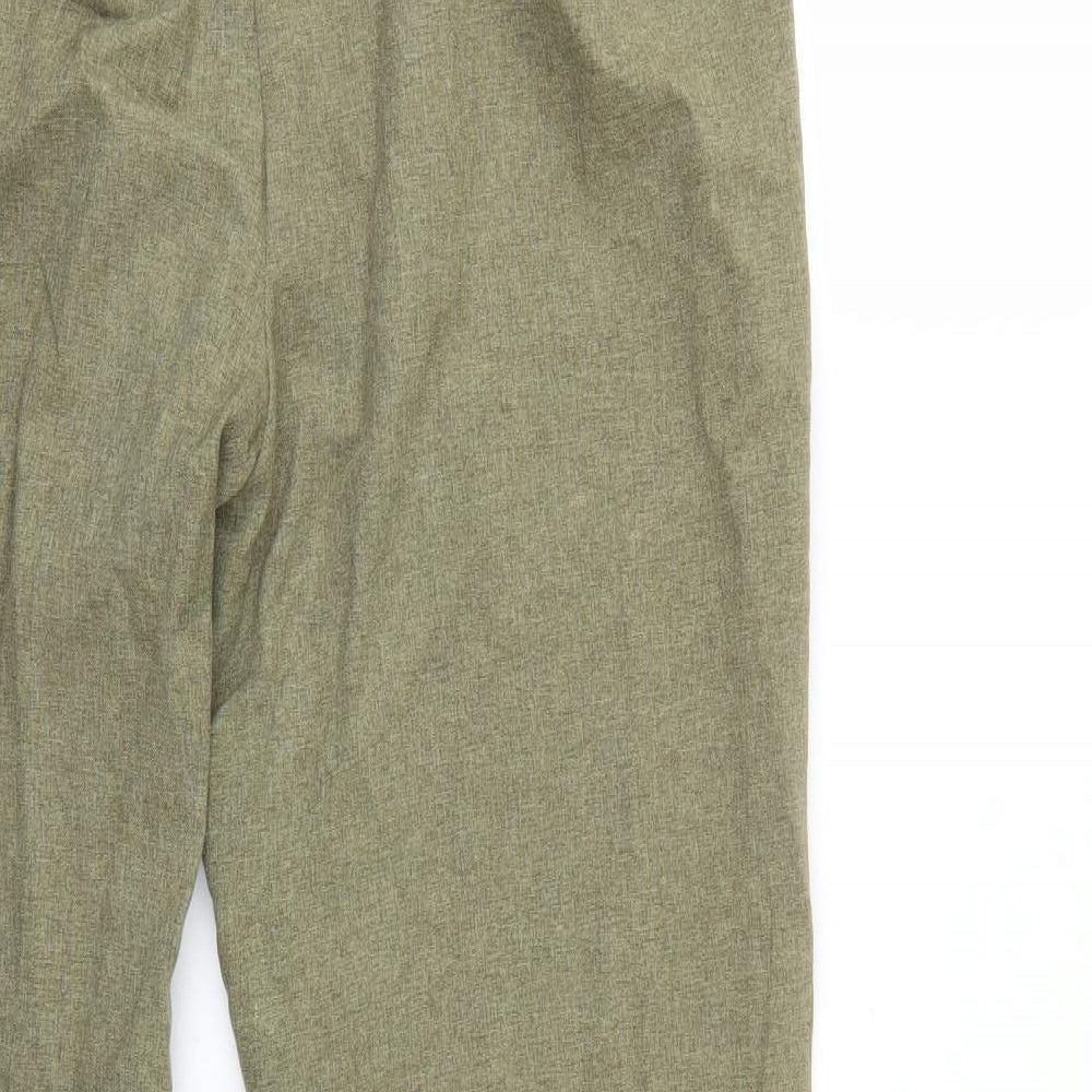 petite Womens Green   Cropped Trousers  L24 in