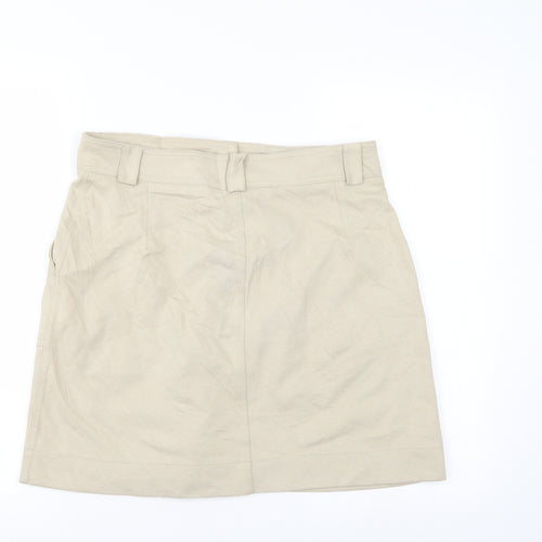 H&M Womens Ivory   A-Line Skirt Size M
