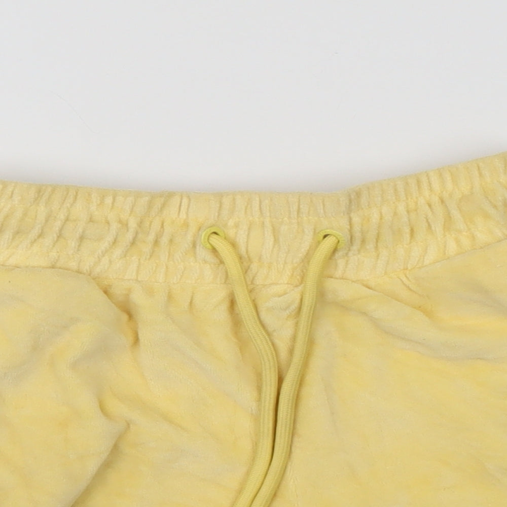 Bershka Womens Yellow   Sweat Shorts Size S