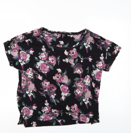 Front view of Autograph women’s multicoloured floral basic blouse, size UK 12