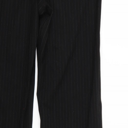 Marks and Spencer Womens Black Striped  Trousers  Size 14 L28 in