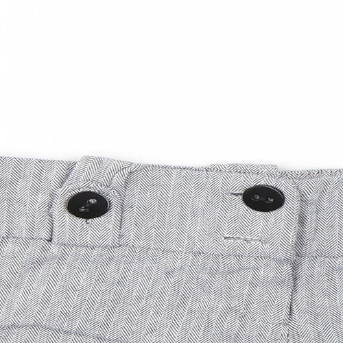 Bay Womens Grey Striped  Hot Pants Shorts Size 8