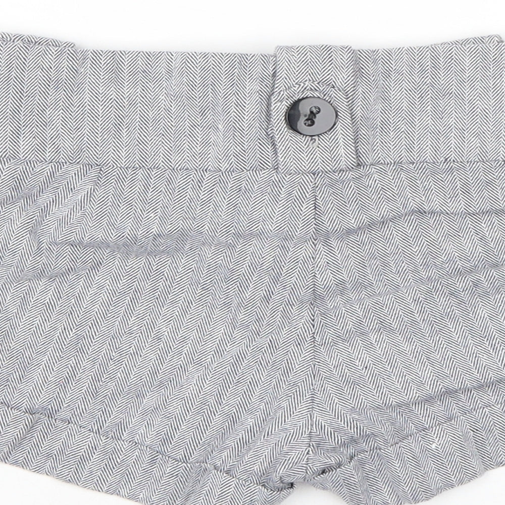Bay Womens Grey Striped  Hot Pants Shorts Size 8