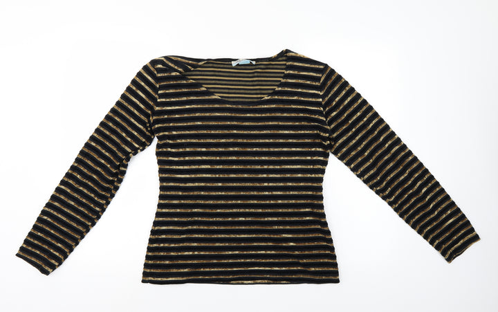 Monsoon Womens Multicoloured Striped Pullover Jumper Size 16