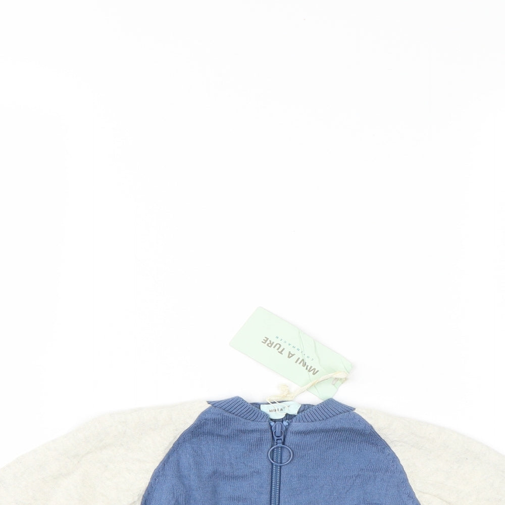 Minature Boys Blue   Cardigan Jumper Size 6-9 Months