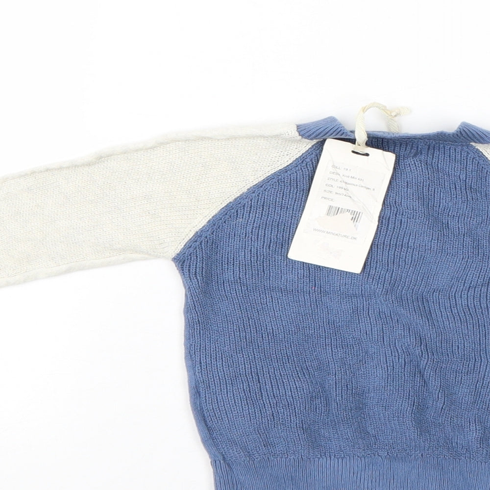 Minature Boys Blue   Cardigan Jumper Size 6-9 Months