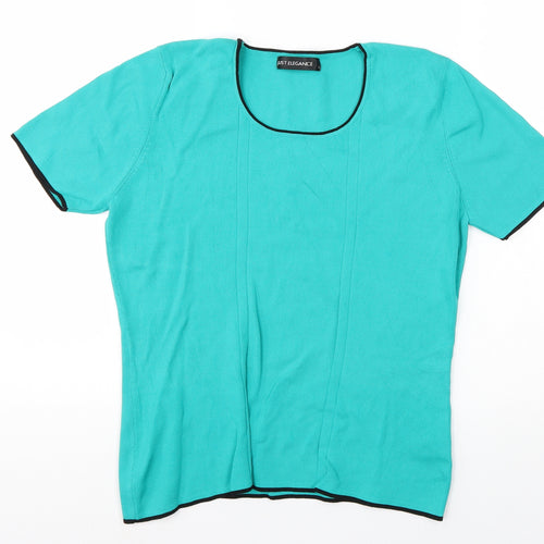 Just Elegance Womens Green   Basic Blouse Size L