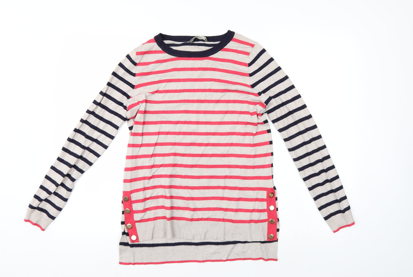 Oasis Womens Multicoloured Striped  Pullover Sweatshirt Size S