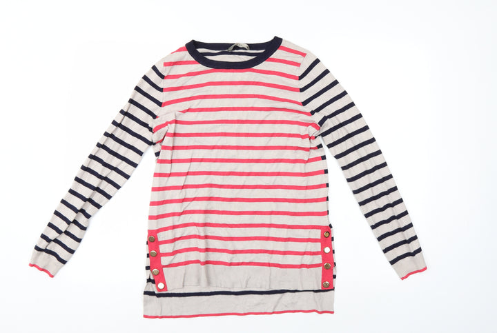 Oasis Womens Multicoloured Striped  Pullover Sweatshirt Size S