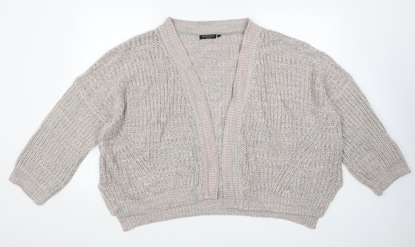 Brave Soul Womens Brown  Knit Cardigan Jumper Size L