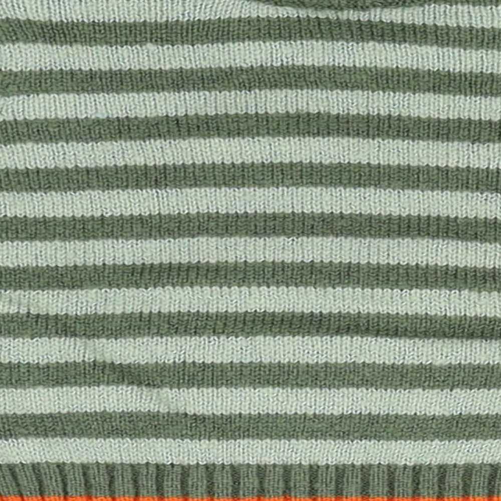 M&Co Boys Green Striped Knit Pullover Jumper Size 3-6 Months  - tractors