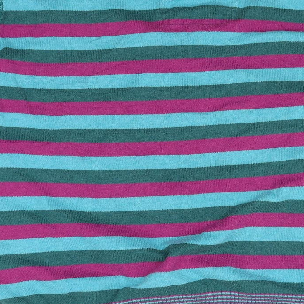 MANTARAY PRODUCTS Womens Blue Striped Knit Pullover Jumper Size 14