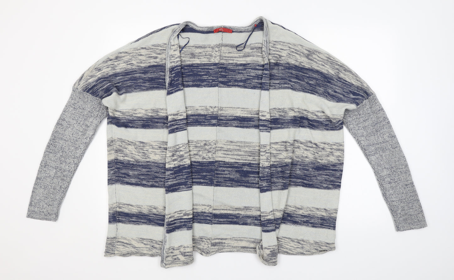 EDC Womens Blue Striped Knit Cardigan Jumper Size L
