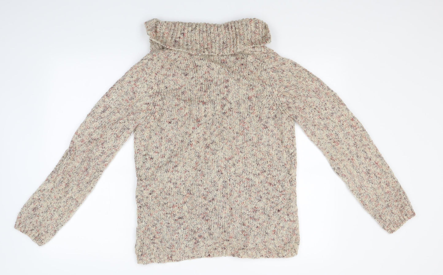 BHS Womens Beige  Knit Cardigan Jumper Size 14  - Button up