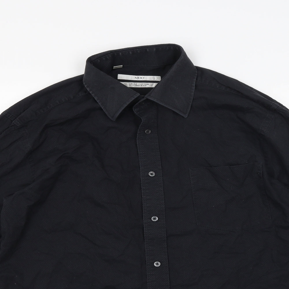 NEXT Mens Black    Dress Shirt Size 16