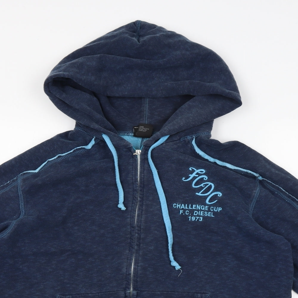 Diesel Mens Blue   Full Zip Hoodie Size L