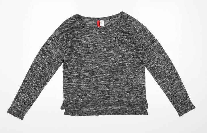 H&M Womens Grey  Knit Pullover Jumper Size XS