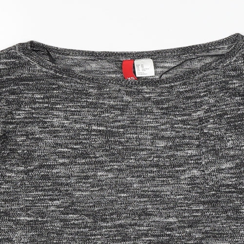 H&M Womens Grey  Knit Pullover Jumper Size XS