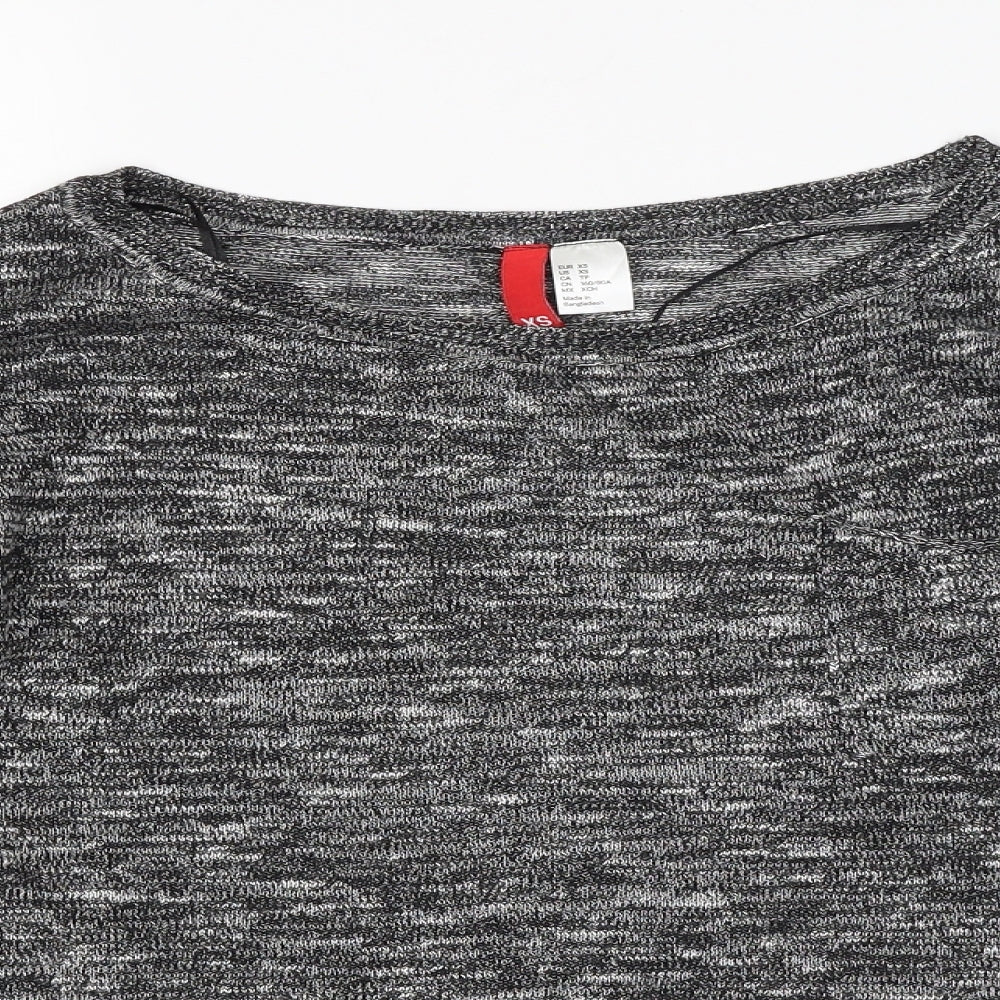 H&M Womens Grey  Knit Pullover Jumper Size XS
