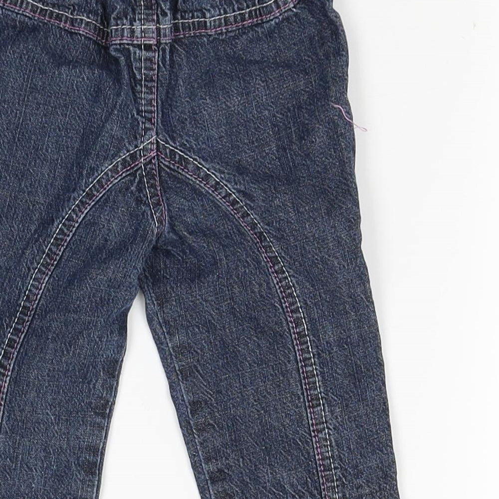 F&F Girls Blue  Denim  Jeans Size 3-6 Months