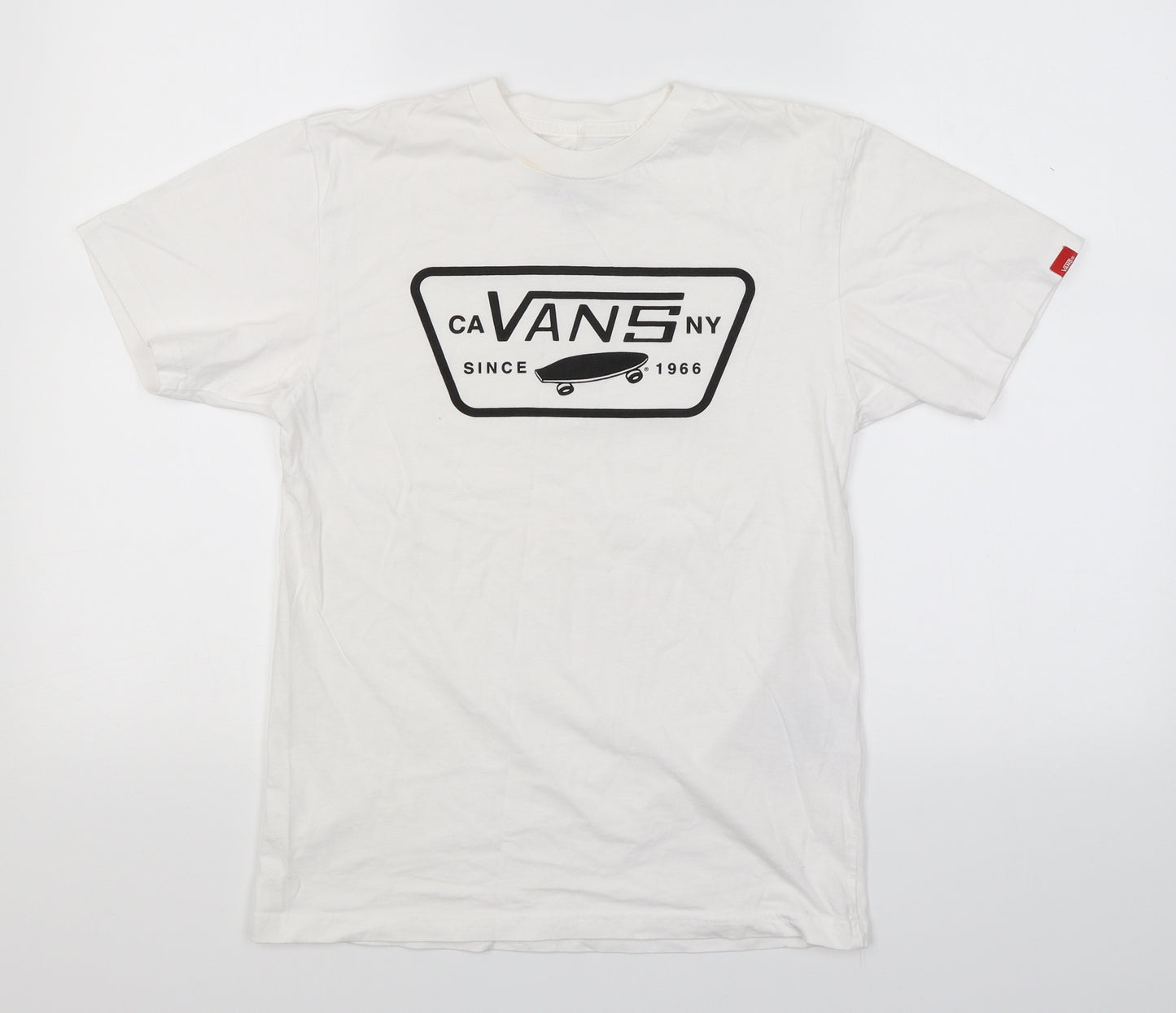 VANS Mens White    T-Shirt Size S  - Skate