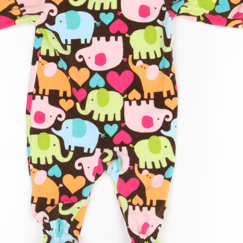 Carters Baby Brown Animal Print  Babygrow One-Piece Size 6-9 Months  - Elephant
