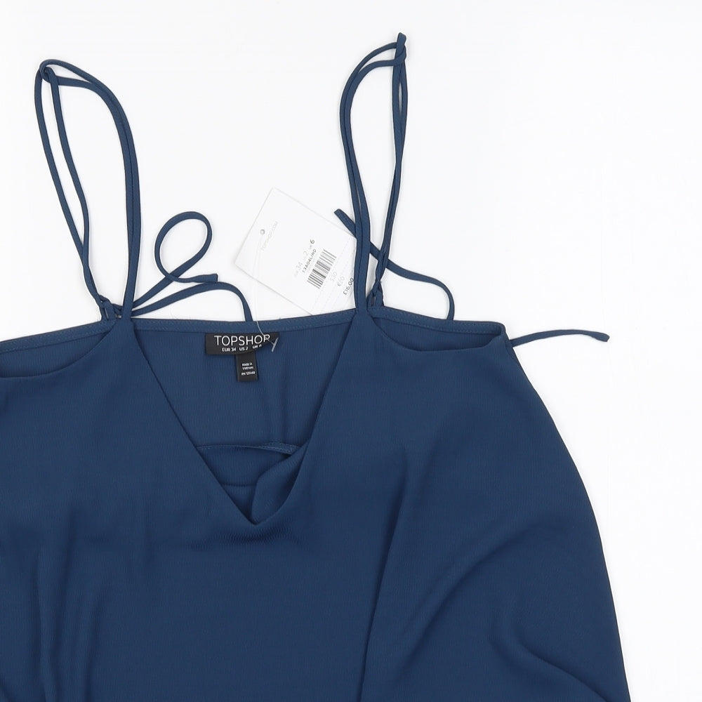 Topshop Womens Blue   Camisole Blouse Size 6