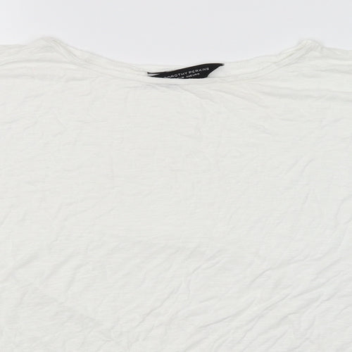 Dorothy Perkins Womens White   Basic T-Shirt Size 16  - lace