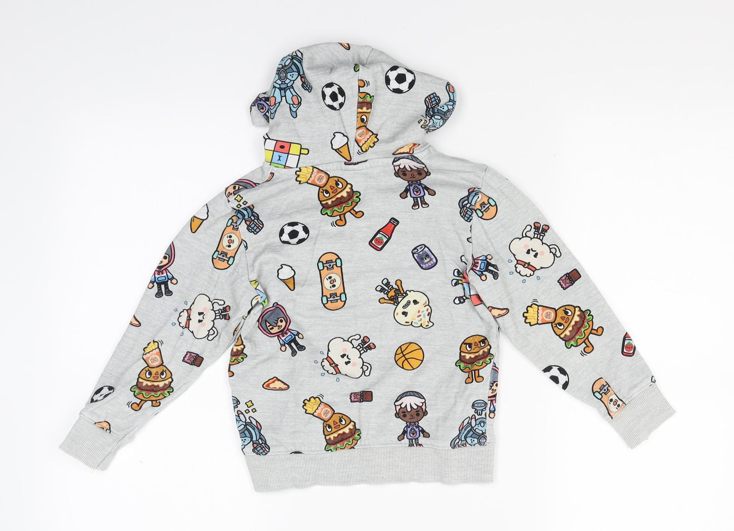 H&M Boys Grey Polka Dot  Pullover Hoodie Size 5 Years  - Toca Life