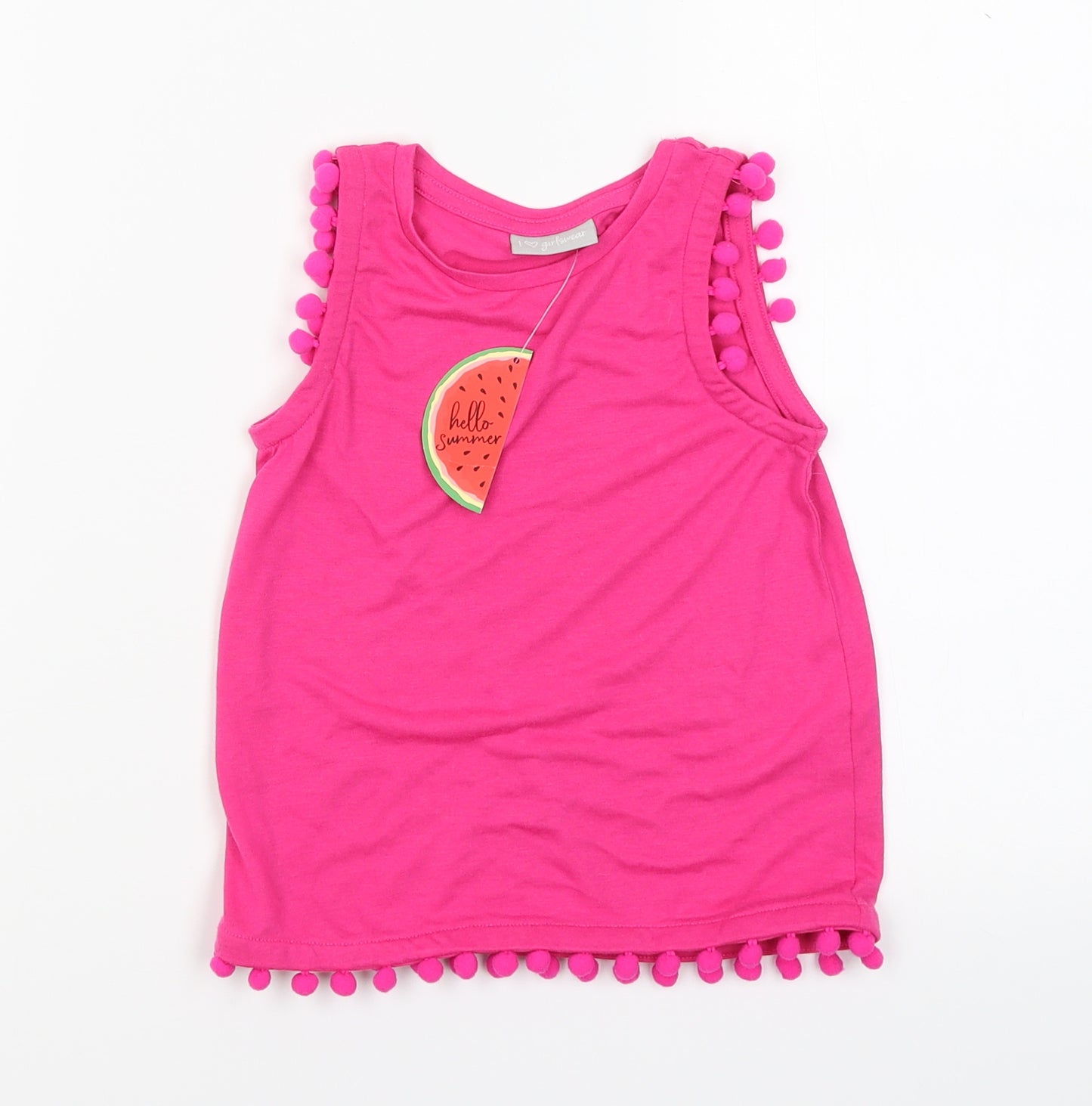 Matalan Girls Pink   Basic Tank Size 5 Years
