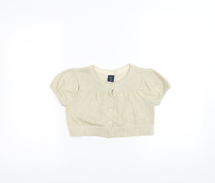 Gap Girls White Cardigan Jumper Size 8-9 Years