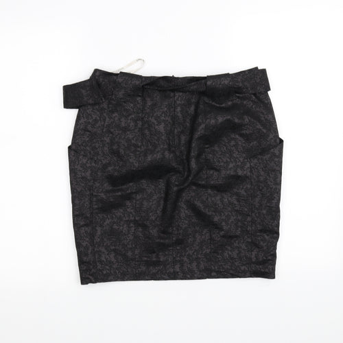 Karen Millen Womens Black   A-Line Skirt Size 10  - Belted