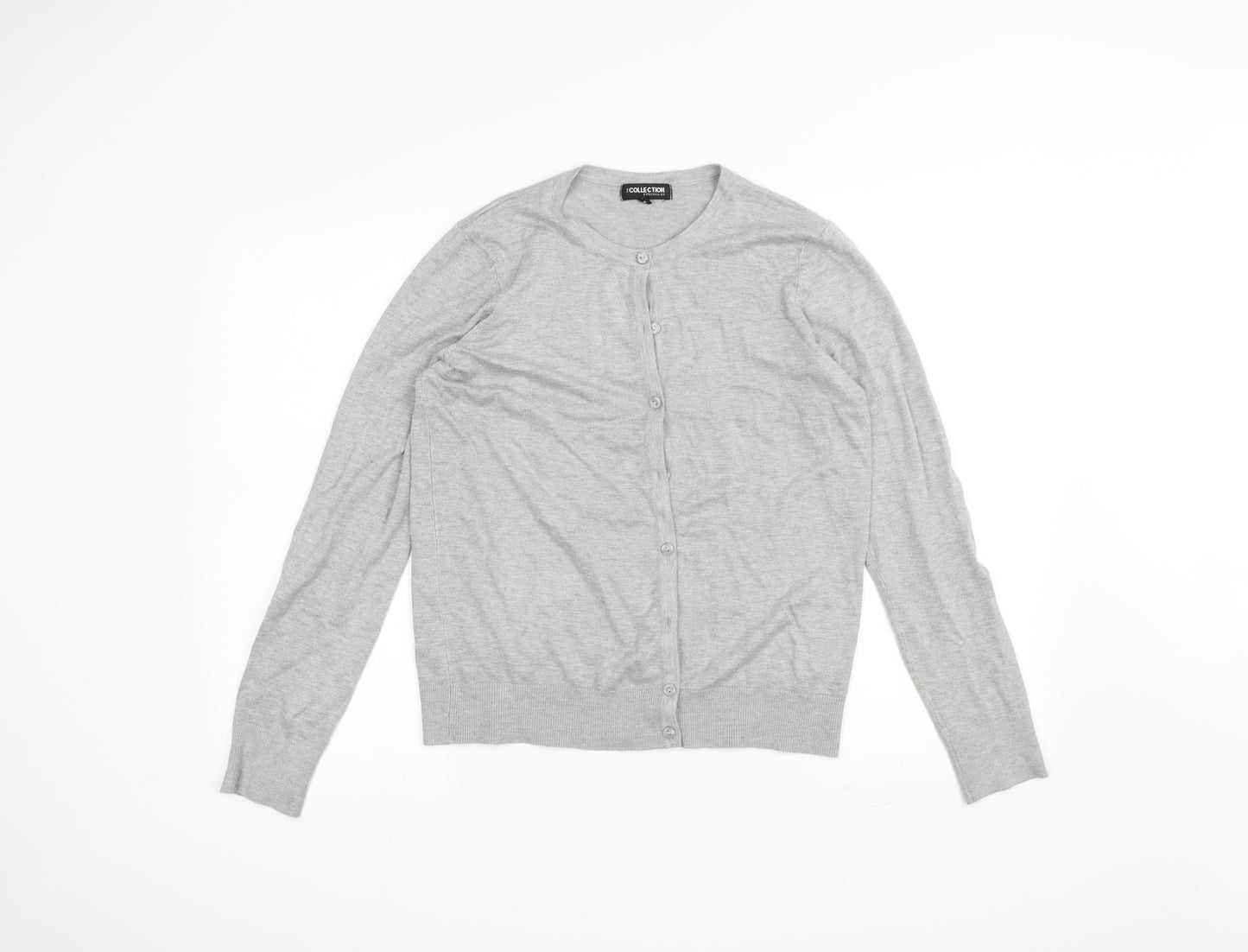 DEBINHAMS Womens Grey  Knit Cardigan Jumper Size 14